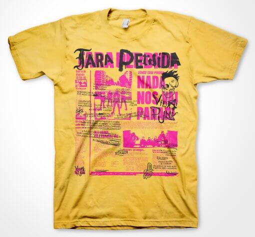 Tshirt Tara Perdida - Vida Punk - Amarelo